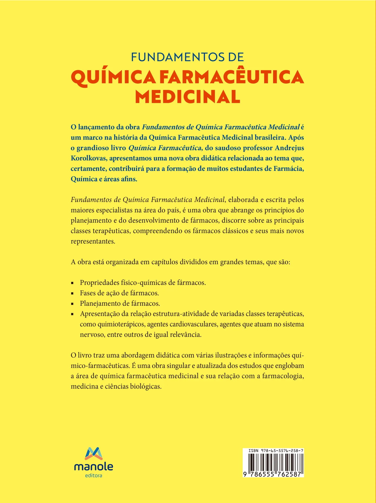 Fundamentos de química farmacêutica medicinal Fundamentos de química farmacêutica medicinal Quarta Capa