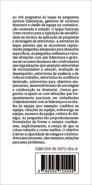 Soluções de comunicação nas organizações: 365 perguntas para lideranças e gestores de recursos humanos Soluções de comunicação nas organizações Quarta Capa