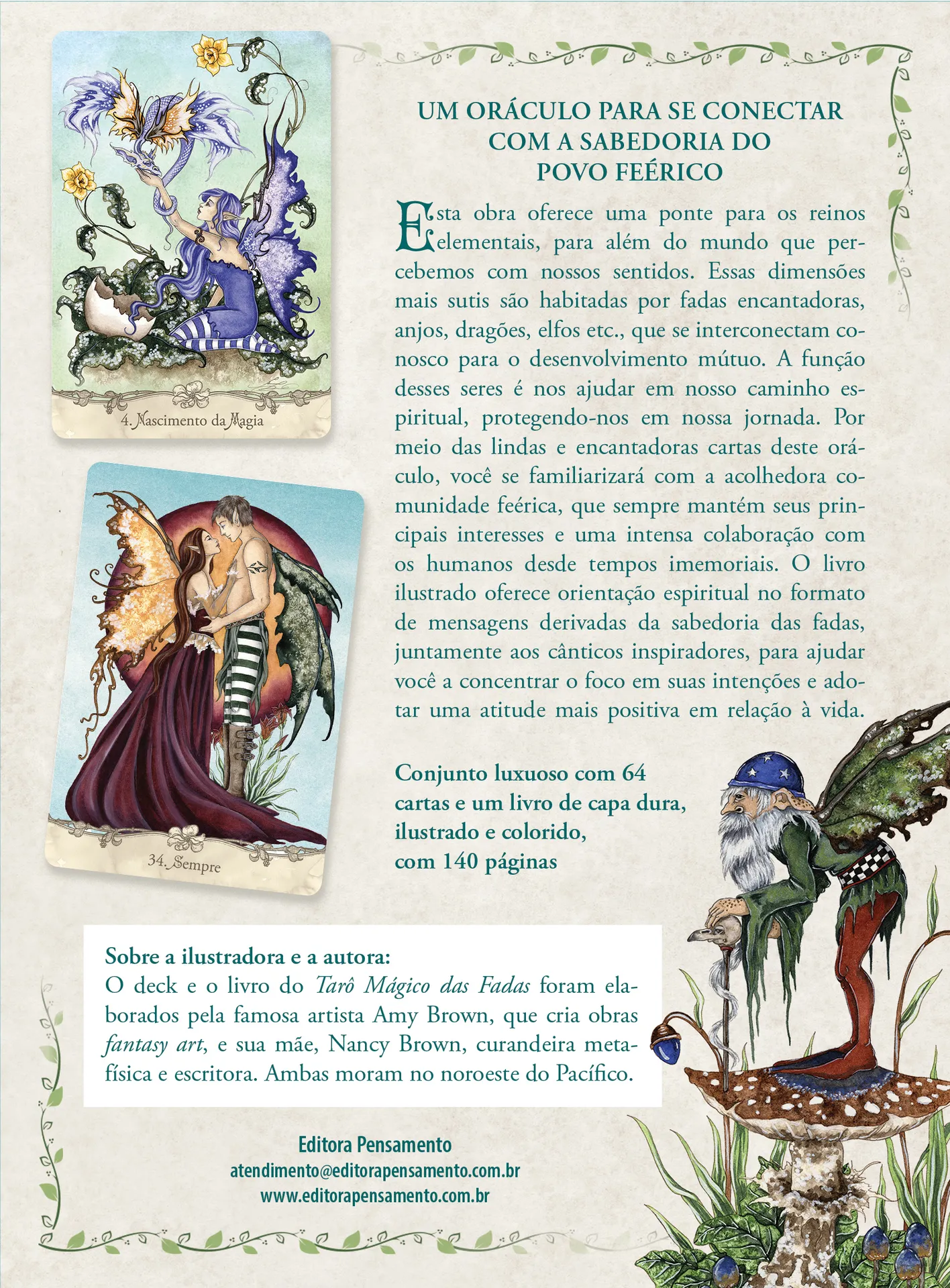 Tarô mágico das fadas - Caixa com livro + 64 cartas: Tarô mágico das fadas - Caixa com livro + 64 cartas: - Imagem 2