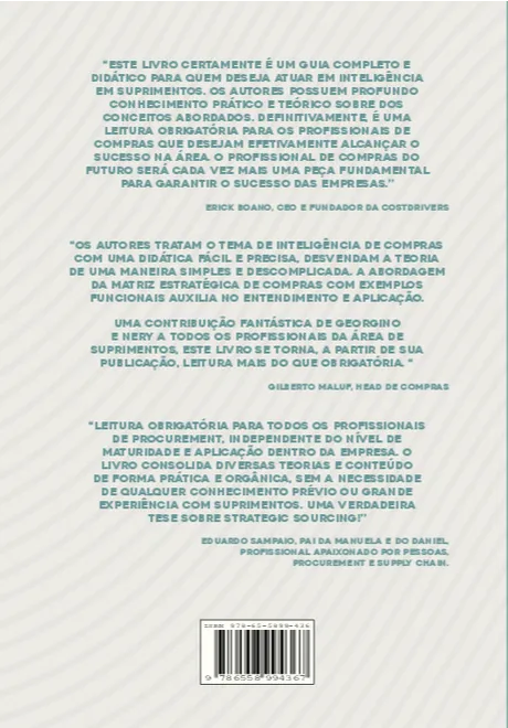 Inteligência em suprimentos: como fazer: descomplicando processos e análises para melhores resultados na sua área de compras Inteligência em suprimentos: como fazer: descomplicando processos e análises para melhores resultados na sua área de compras - Imagem 2