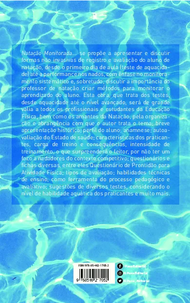 Natação monitorada: testes desde aquacidade até o nível avançado Natação monitorada Quarta Capa