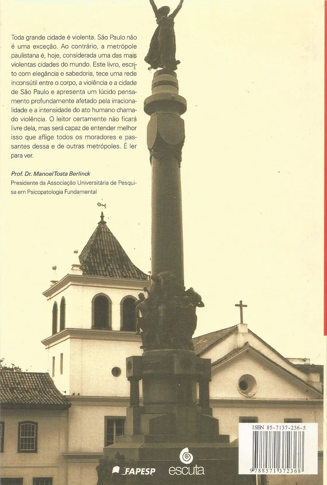 A violência no coração da cidade: um estudo psicanalítico A violência no coração da cidade Quarta Capa