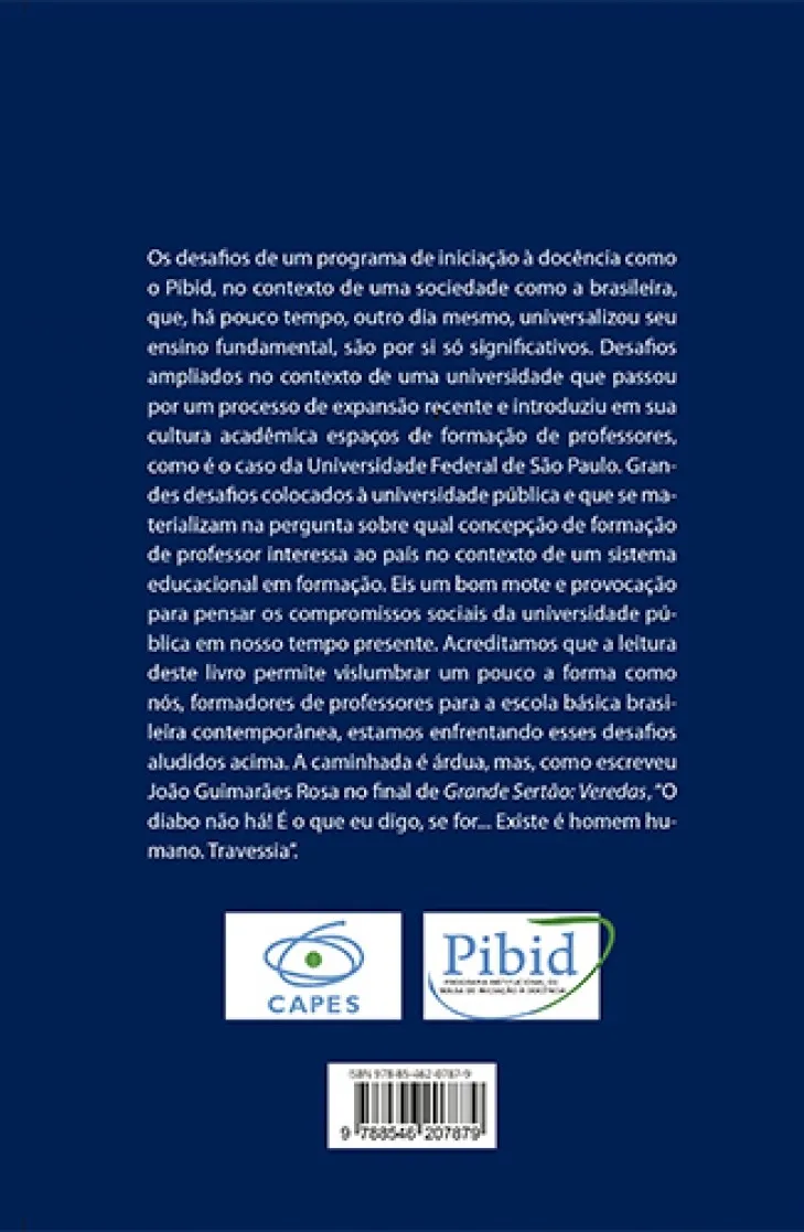 Desafios da formação inicial docente no contexto do Pibid: Experiências de formação de professores nos arrabaldes das cidades de Diadema e Guarulhos, SP Desafios da formação inicial docente no contexto do Pibid Quarta Capa