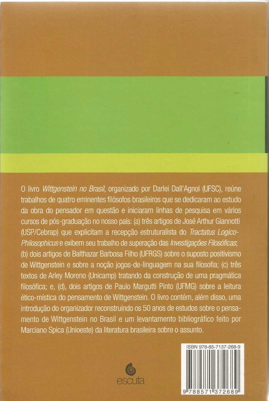 Wittgenstein no Brasil Wittgenstein no Brasil Quarta Capa