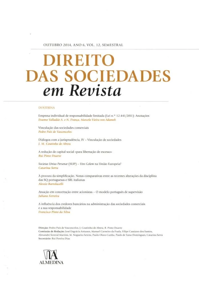 Direito das sociedades em revista Direito das sociedades em revista