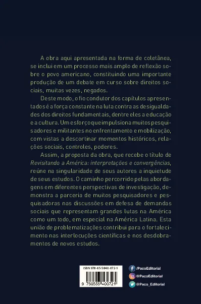 Revisitando a América: interpretações e convergências Revisitando a América Quarta Capa