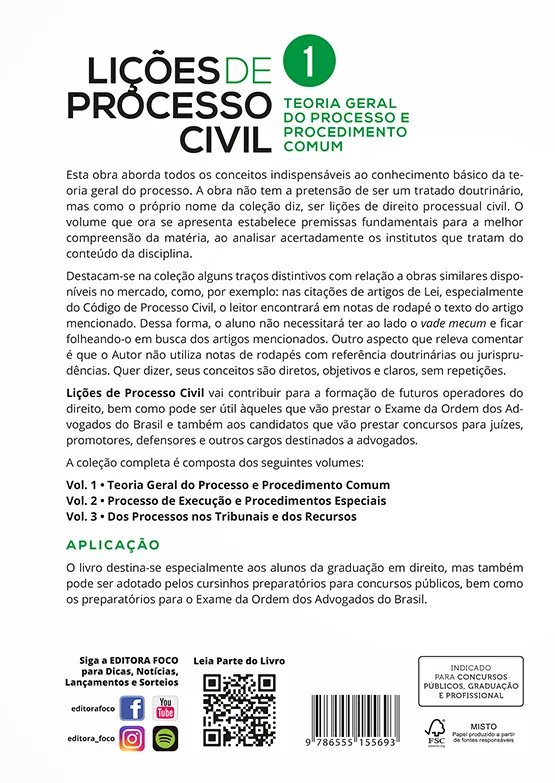 Lições de processo civil: teoria geral do processo e procedimento comum Lições de processo civil: teoria geral do processo e procedimento comum - Imagem 2